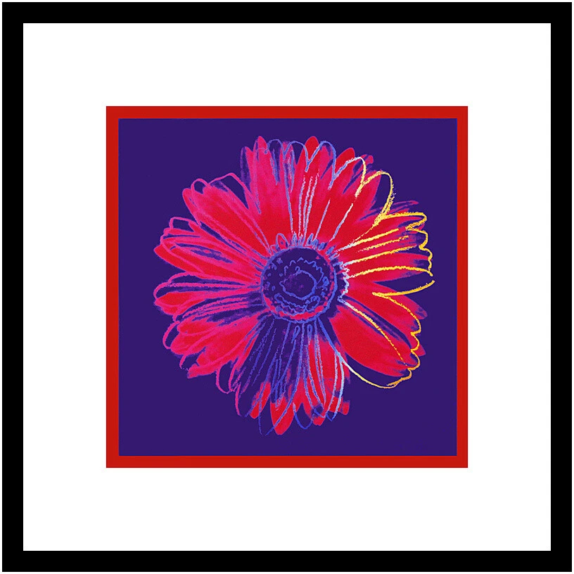 Andy Warhol Poster Kunstdruck Bild im Alu Rahmen Daisy 50x50cm Germanposters Neu - Bild 1 von 1