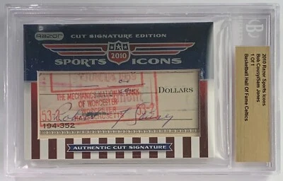 2010 Razor Sports Icons Bob Cousy/Sam Jones Dual Cut Signature BGS Authentic 1/1 - Image 1 of 2