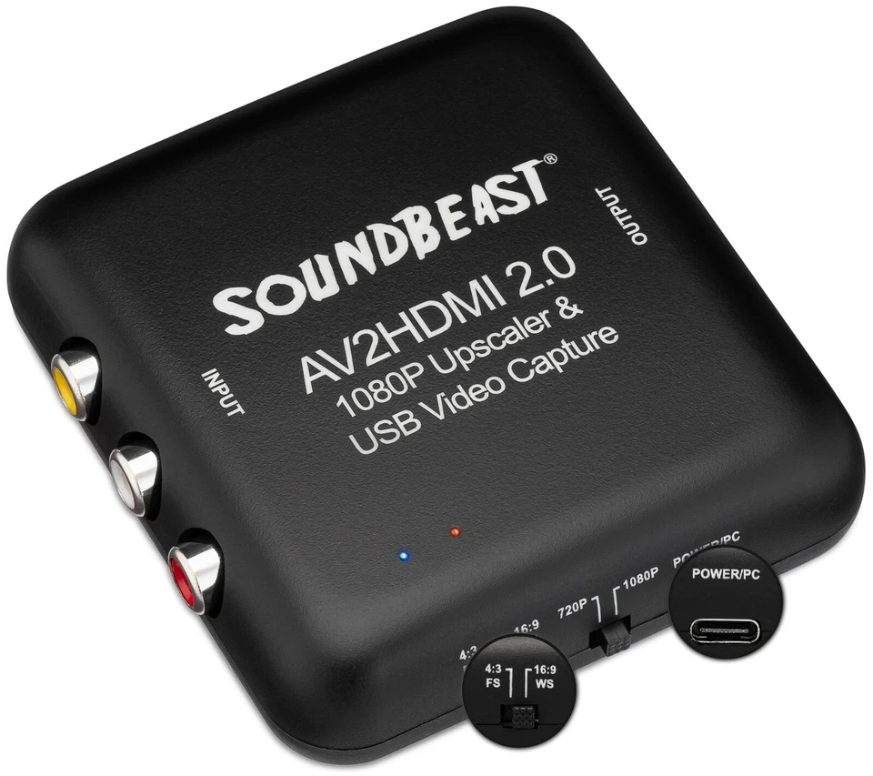 SoundBeast AV to HDMI Converter Recorder Adapter Cable USB Video Capture Device - Image 1 of 4