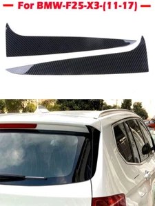 2x For BMW X3 F25 Carbon Rear Window Spoiler Side Wing Trim Cover 2011-2017 2016 - Picture 1 of 6