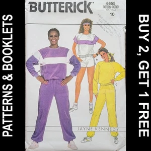 Vtg Jayne Kennedy Butterick Misses' Top/Pants/Shorts Pattern #6655 Size 10 CUT - Picture 1 of 7