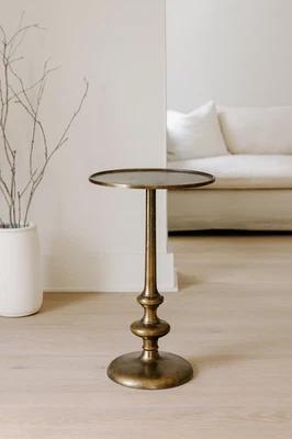 Antiques Brass Unique Design Bars Restaurant Cocktail Drink Stand End Side Table - Image 1 of 4