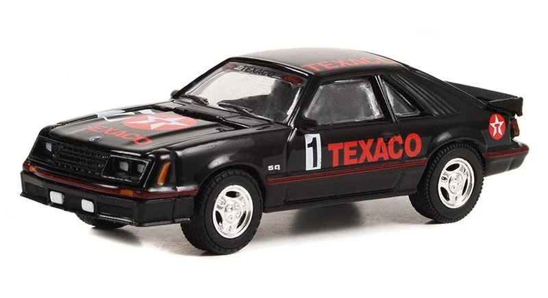 GREENLIGHT, FORD mustang GT 1982 TEXACO della serie RUNNING ON EMPTY in blist... - Immagine 1 di 1