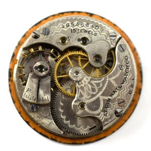 Vintage Elgin Grade 295 6s 15J Jagd Taschenuhrwerk lot.wq - Bild 1 von 3