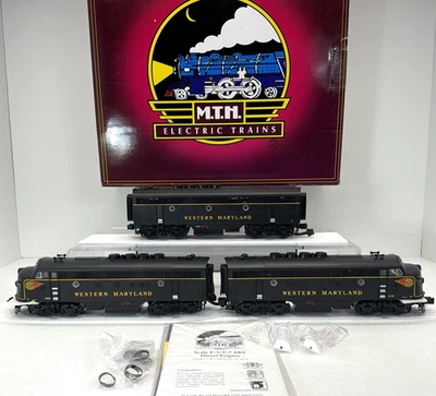 MTH Premier 20-2821-1 Western Maryland F-3 ABA Diesel Set PS.2 O New 3v Fireball - Image 1 of 4