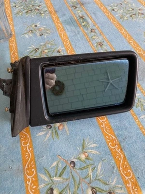 Левое наружное зеркало заднего вида со стороны водителя 86-93 Mercedes-Benz W124, синее - Изображение 1 из 4