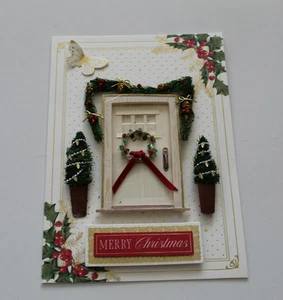 Biglietto Anna Griffin Like 3D Natale "Buon Natale" fatto a mano - nuovo - Foto 1 di 2