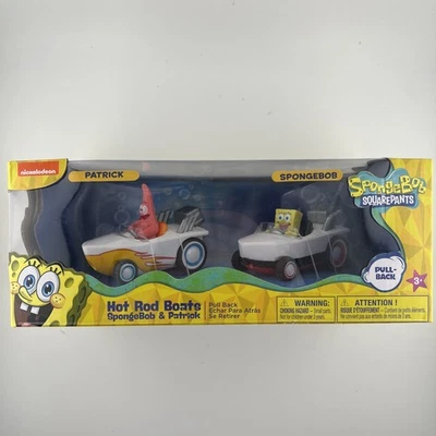 NUEVO Nickelodeon Bob Esponja Pantalones Cuadrados y Patrick Hot Rod Barco Pull Back Coches Foto 1 de 4