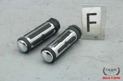 2002 Harley Electra Glide Hand Grip Left Right Set CHROME & RUBBER #4040 - Image 1 of 4