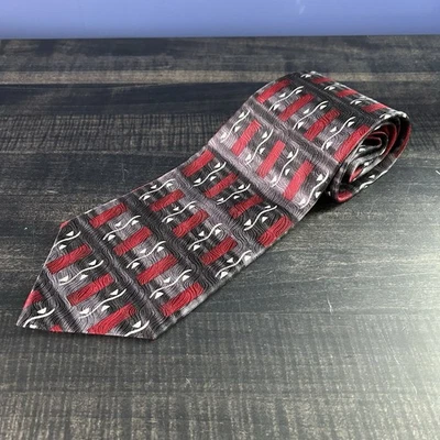 Corbata Signorcelli d’ Italia toda seda abstracta corbata geométrica clásica de negocios Foto 1 de 4