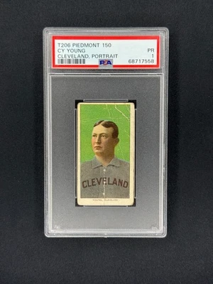 T206 Piedmont 150 Cy Young 肖像 克利夫兰 PSA 1 — 第 1/2 张图片
