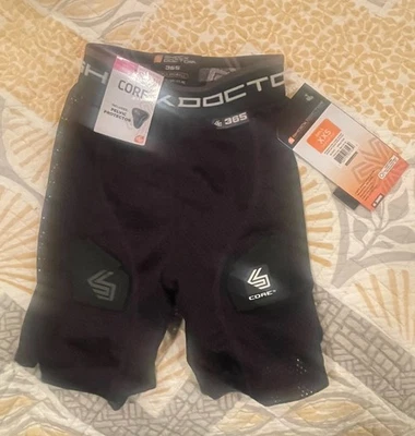 Shock Doctor Girls/Women's XXS Core Loose Hockey Short W/ Pelvic Protector Black - Image 1 of 3