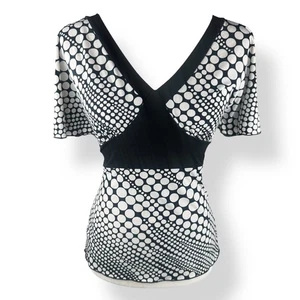Y2K IN San Francisco Polka Dot Babydoll Top Womens Size Medium Twee Abstract USA - Picture 1 of 13