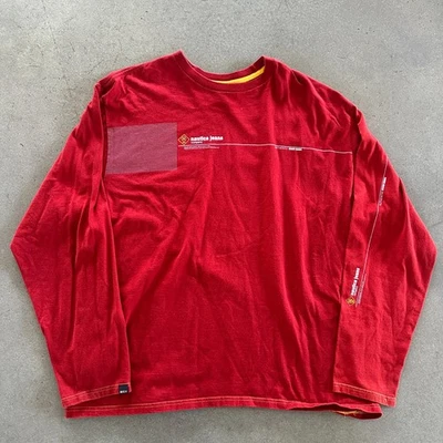 Camisa De Colección Nautica Manga Larga 2XL Roja Hecha en EE. UU. Camiseta De Colección Años 90 Logo Spellout Foto 1 de 4