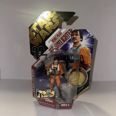 Figura 2007 Star Wars BIGGS DARKLIGHTER-Piloto Rebelde #14 30 Aniversario NUEVO Foto 1 de 4
