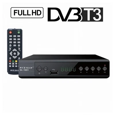 Digitale Terrestre Decoder Ricevitore TV DVB.T3 HD con telecomando incluso USB - Immagine 1 di 4