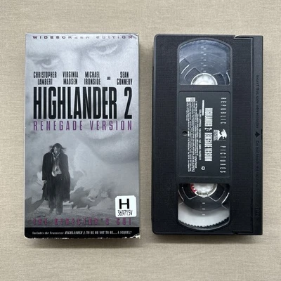 Highlander 2: Renegade Version: Director's Cut (VHS 1991 WS) Christopher Lambert - Image 1 of 4