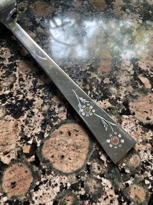 Cubiertos cubiertos brillantes Nasco de latón con incrustaciones radiantes flores de cobre TU ELECCIÓN Foto 1 de 3