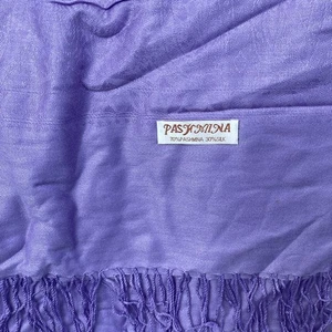 Pashmina Women’s Scarf Shawl Wrap Solid Light Purple Lavender 30% Silk - Picture 1 of 6