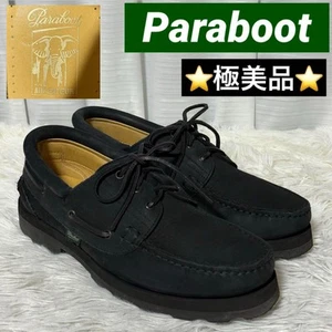 Paraboot Black ARPENTEUR BRIAC Leather Shoes 10 - Picture 1 of 12