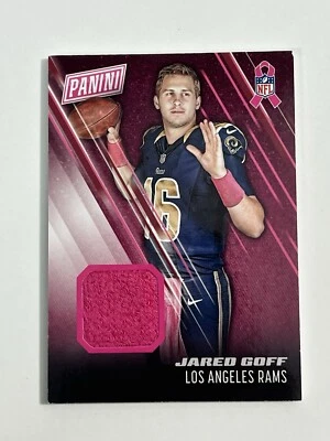 JARED GOFF 2016 PANINI PLAYER OF THE DAY ROOKIE PATCH BCA PINK - Image 1 of 3