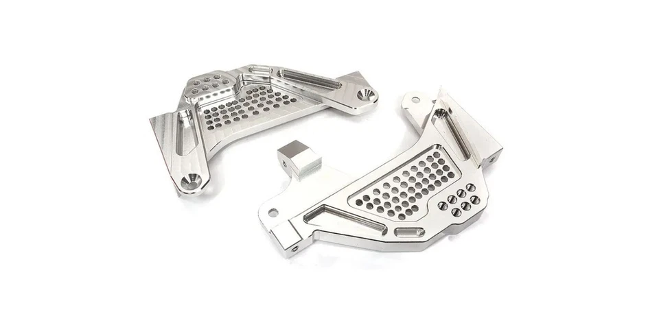 Silver Aluminum Front Shock Towers Set Fits Axial SCX6 Rock Crawlers C32422S - Image 1 of 1
