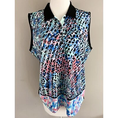 EP Pro Blue Pink Black Sleeveless Athletic Golf Tank Top XL - Image 1 of 3