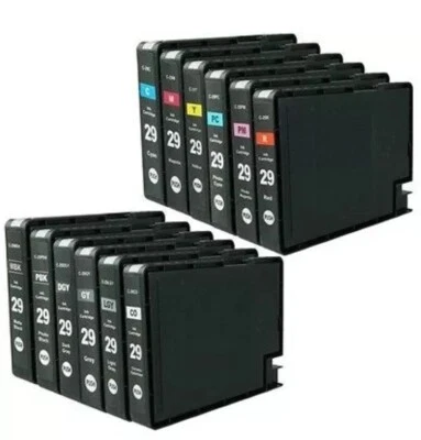 12 Compatible Canon PGI-29 Pigment All Ink Tanks for Canon PIXMA PRO1 - Image 1 of 4