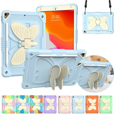 Kids Butterfly Stand Case Cover for iPad 5 /6th/7th/8th/9th Generation Xmas Gift - Image 1 of 4