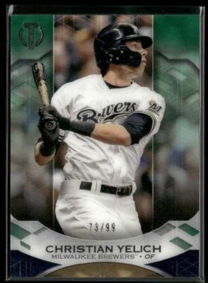2019 Topps Tribute #47 Christian Yelich Green #/99 - Image 1 of 2