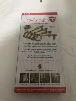 Herramienta de mano HY-GENIE de latón sin contacto, paquete de 4 - ¡ENVÍO GRATUITO! Foto 1 de 2