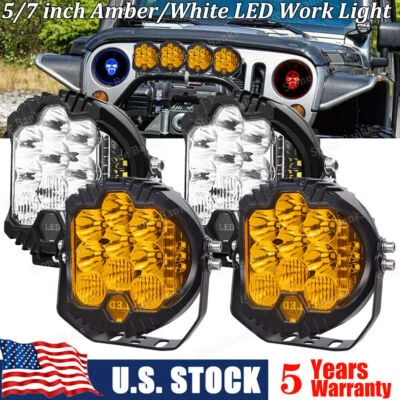 Vainas de luz de trabajo LED de 5/7 pulgadas Spot Flood Combo Offroad SUV luz antiniebla de conducción 2X 4X Foto 1 de 4