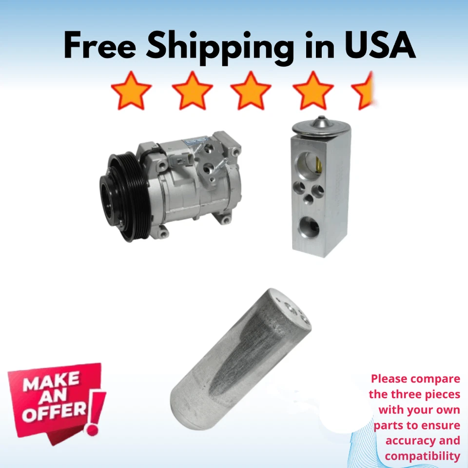 Kit Compresor A/C Fit Chrysler Voyager 2001-2003, Dodge Caravan 2001-2004 Foto 1 de 4