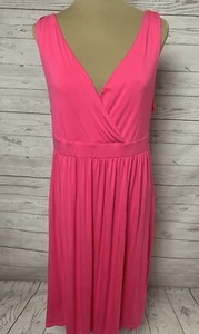 Old Navy Dress Women’s Size Large Pink Cross Waist V Neck Sleeveless Knit NEW - Picture 1 of 7