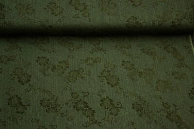 Kleiderstoff Meterware Blumen oliv grün 9,90€/m - Bild 1 von 4