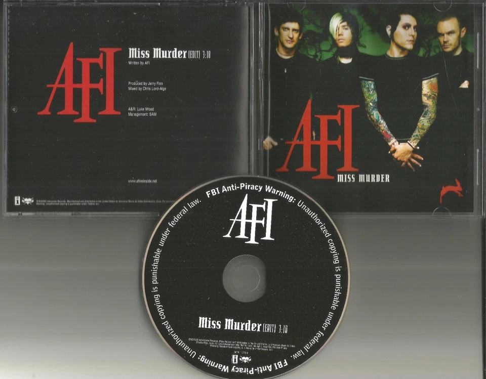 AFI Miss Murder w/ RARE EDIT 2006 USA PROMO Radio DJ CD Single INTR 11773 - Image 1 of 1