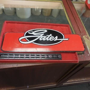 RARE 1950s GATES BELTS HOSES EMBOSSED METAL RACK DISPLAY SIGN - Picture 1 of 10