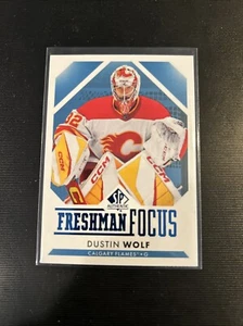 DUSTIN WOLF 2023-24 UD SP AUTHENTIC BLUE FRESHMAN FOCUS RC #39 FREE USA SHIP - Picture 1 of 2