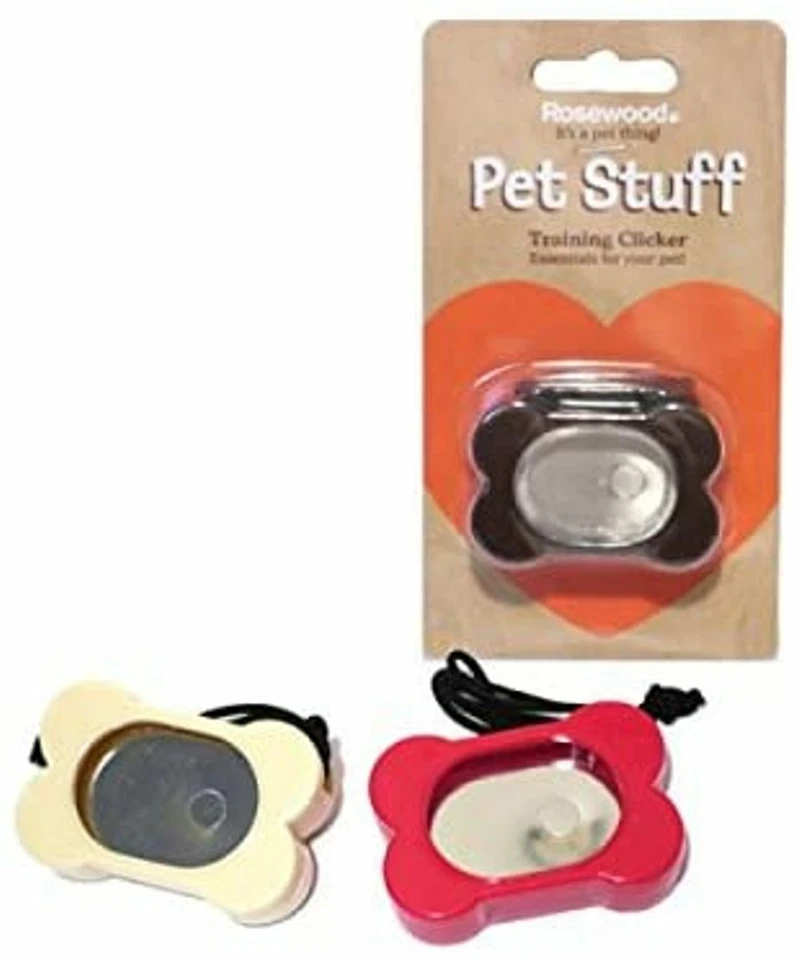 DOG TRAINING CLICKER ROSEWOOD POSITIVE REINFORCEMENT PUPPY DOG TRAINING CLICKER