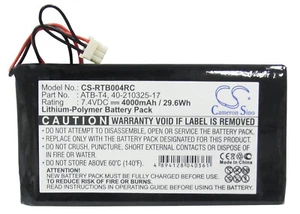 Batterie 4000mAh type 40-210325-17, ATB-T4 Pour RTI T4, T4 Touch Panel, Zig Bee - Photo 1 sur 6