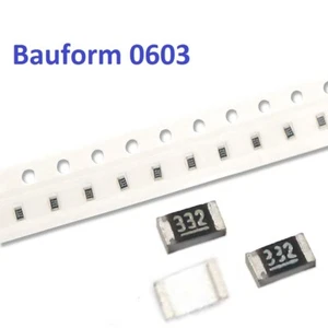 SMD Widerstände Bauform 0603 ±1% 1/10W über 249 Werte wählbar 0,1W Resistors - Picture 1 of 1