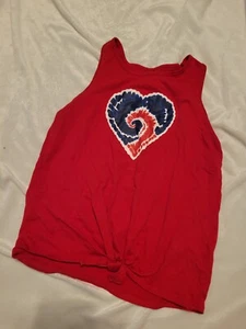Girls Patriotic Tank Top Size L (10-12) 4th of July, Memorial Day. Tie Dye - Picture 1 of 4