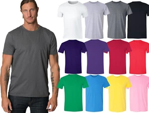 Herren/Unisex Rundhalsausschnitt Übergröße Basic T-Shirt 100 % Baumwolle 3X 4X 5X 6X 7X 8X 10X - Bild 1 von 14