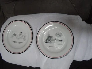 Restoration Hardware The New Yorker Dessert Plates Christmas Santa Set Of 4 - Picture 1 of 15