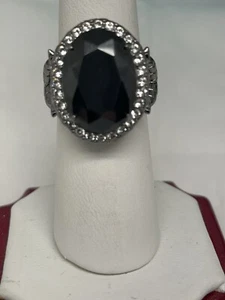 Anillo Disney rlth rocklove plata de ley talla 7 peso 14 g piedra de ónix negro - Imagen 1 de 7