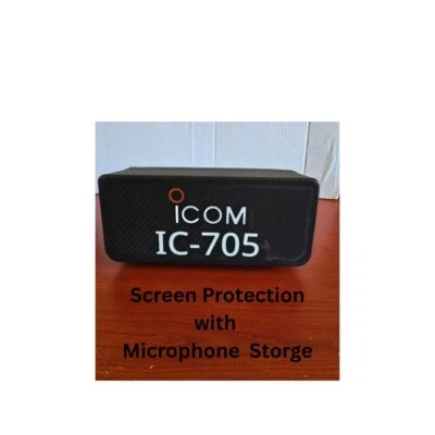 Icom IC-705 Front Screen Protector  with Mic Storage  - Carbon Fibre Effect - Image 1 of 4