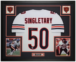 Mike Singletary Autographed and Framed White Chicago Jersey Auto PSA COA - Picture 1 of 4