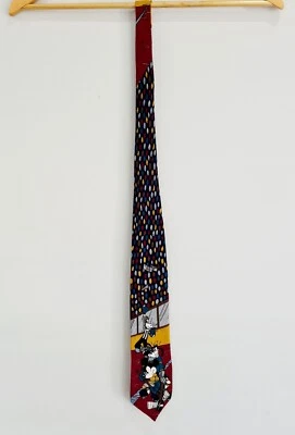 Gravata masculina Mickey & Co por John Lois em bom estado - Imagem 1 de 4