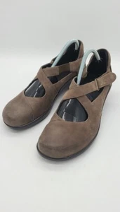 Aravon by New Balance Maya Mary Jane Leather Flats Shoes Sz 10B Cris Cross Strap - Picture 1 of 14