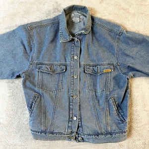 Vintage Jordache Original Jeanswear Denim Jacket Trucker Jean Blue Pure Cotton L - Picture 1 of 10